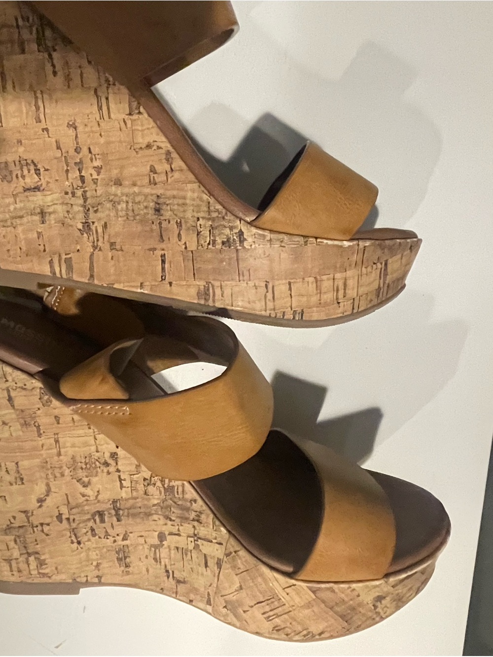Mossimo Supply Co. Tan Wedge Sandals with Ankle Buckle - Picture 4 of 8